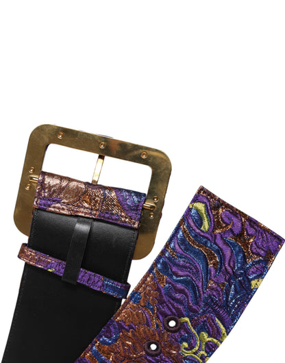 حزام دولتشي آند غابانا متعدد الألوان من الجاكار واللوركس ذو الخصر العريض