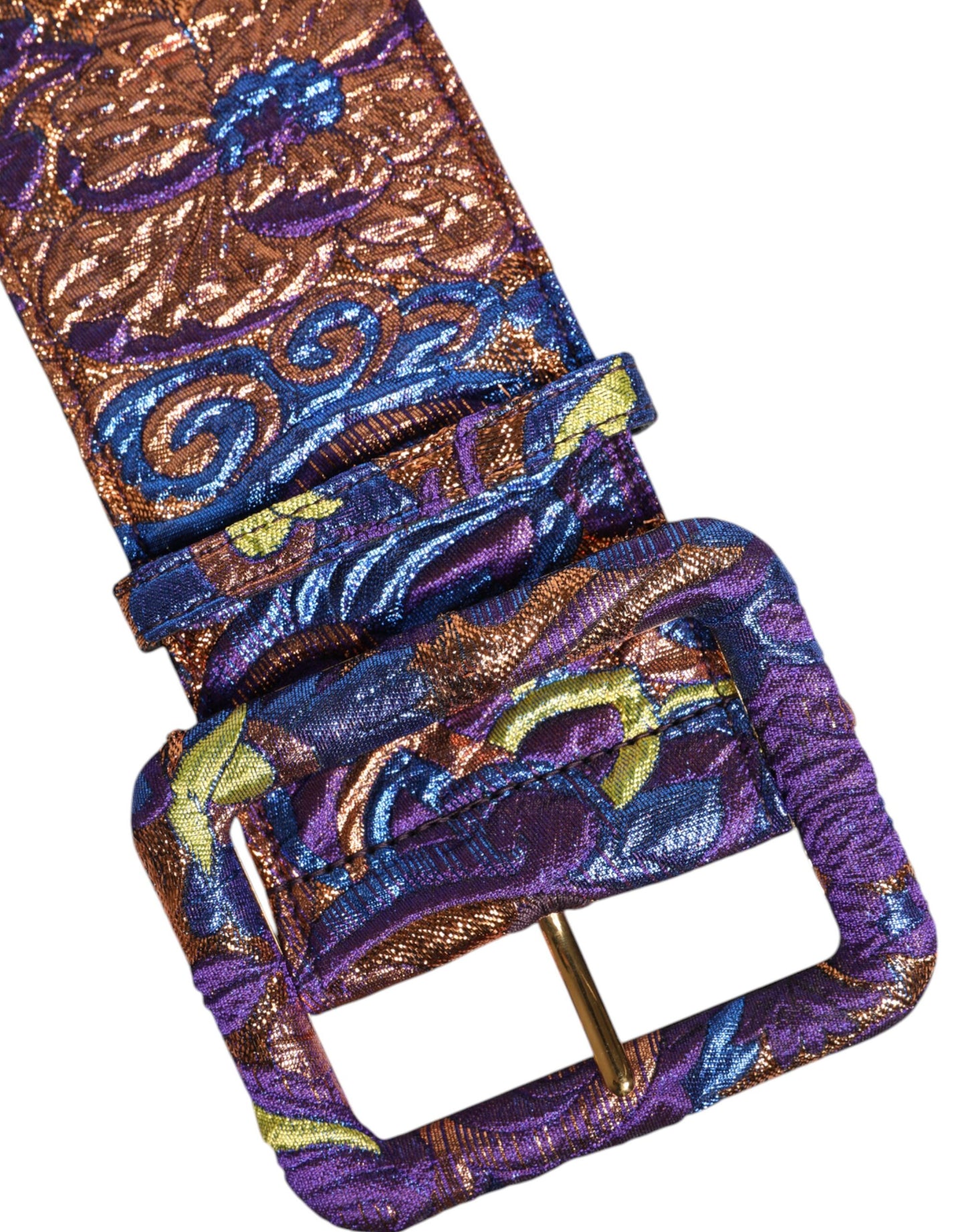 حزام دولتشي آند غابانا متعدد الألوان من الجاكار واللوركس ذو الخصر العريض