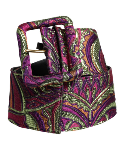 حزام خصر عريض من الجاكار متعدد الألوان من دولتشي آند غابانا