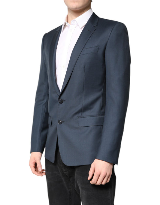 Dolce &amp; Gabbana Blauer einreihiger Herrenmantel MARTINI Blazer