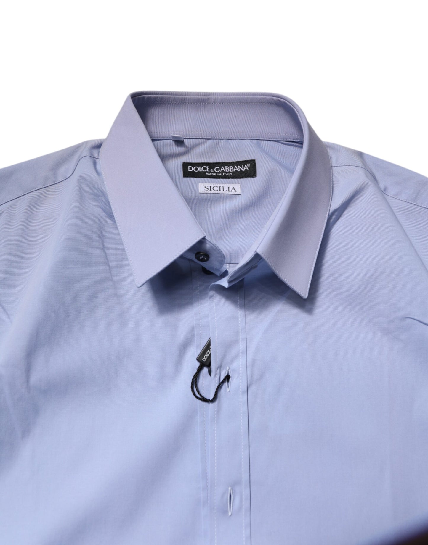 Dolce &amp; Gabbana – Hellblaues, formelles Baumwollhemd SICILIA