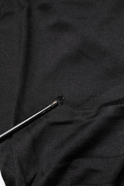 Dolce &amp; Gabbana – Ärmelloses Top mit Rundhalsausschnitt und transparenter Spitze in Schwarz