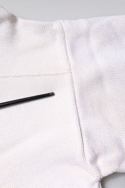 Jil Sander Weißer Pullover aus Viskose mit Rundhalsausschnitt und langen Ärmeln