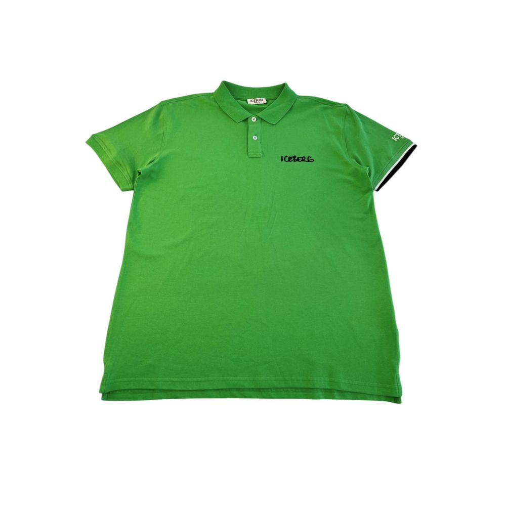Iceberg Grünes Poloshirt aus Baumwolle für Herren