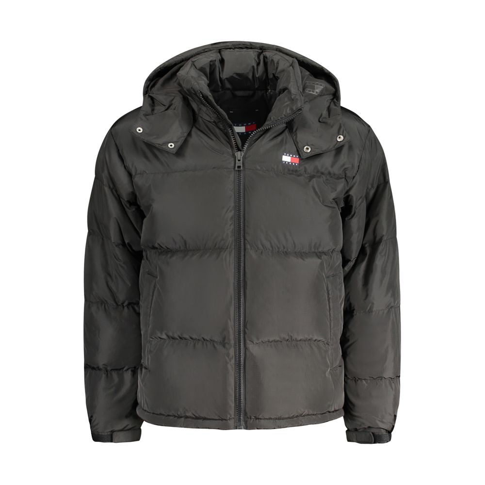 Tommy Hilfiger – Schwarze Herrenjacke aus recyceltem Polyester
