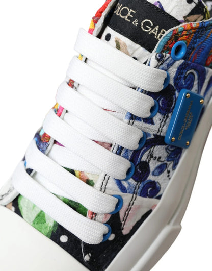 Dolce & Gabbana Multicolor Patchwork Low Top Sneakers Shoes