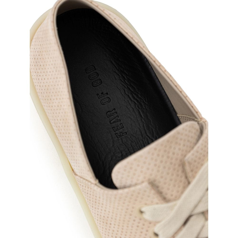 Fear Of God Beige Leder Sneaker mit niedrigem Schaft