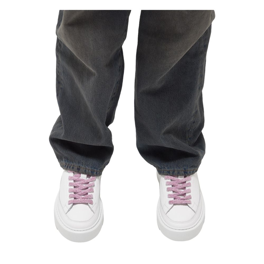 DATE Beige Ledersneaker