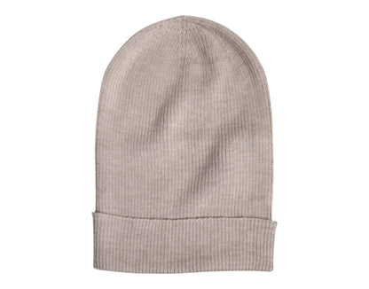 Dolce & Gabbana Beige Cashmere Knitted Winter Beanie Hat