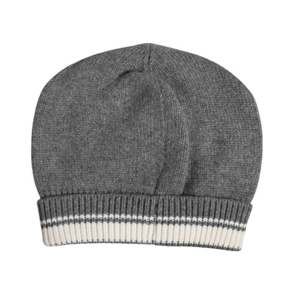 Dolce & Gabbana Gray Cashmere Knitted Winter Beanie Hat