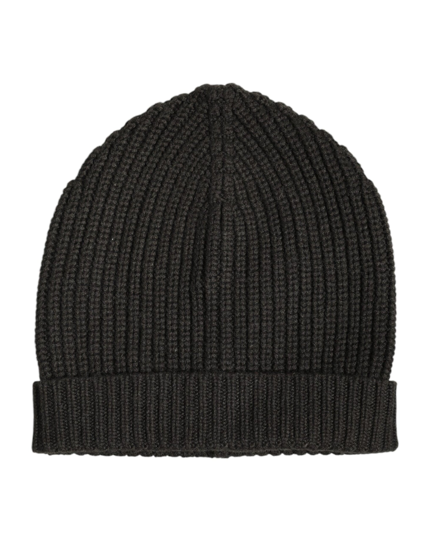 Dolce & Gabbana Dark Gray Cashmere Knit Winter Beanie Hat