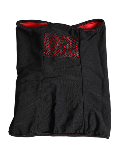 Dolce &amp; Gabbana – Balaclava-Schal aus schwarzem Nylon mit Halswärmer