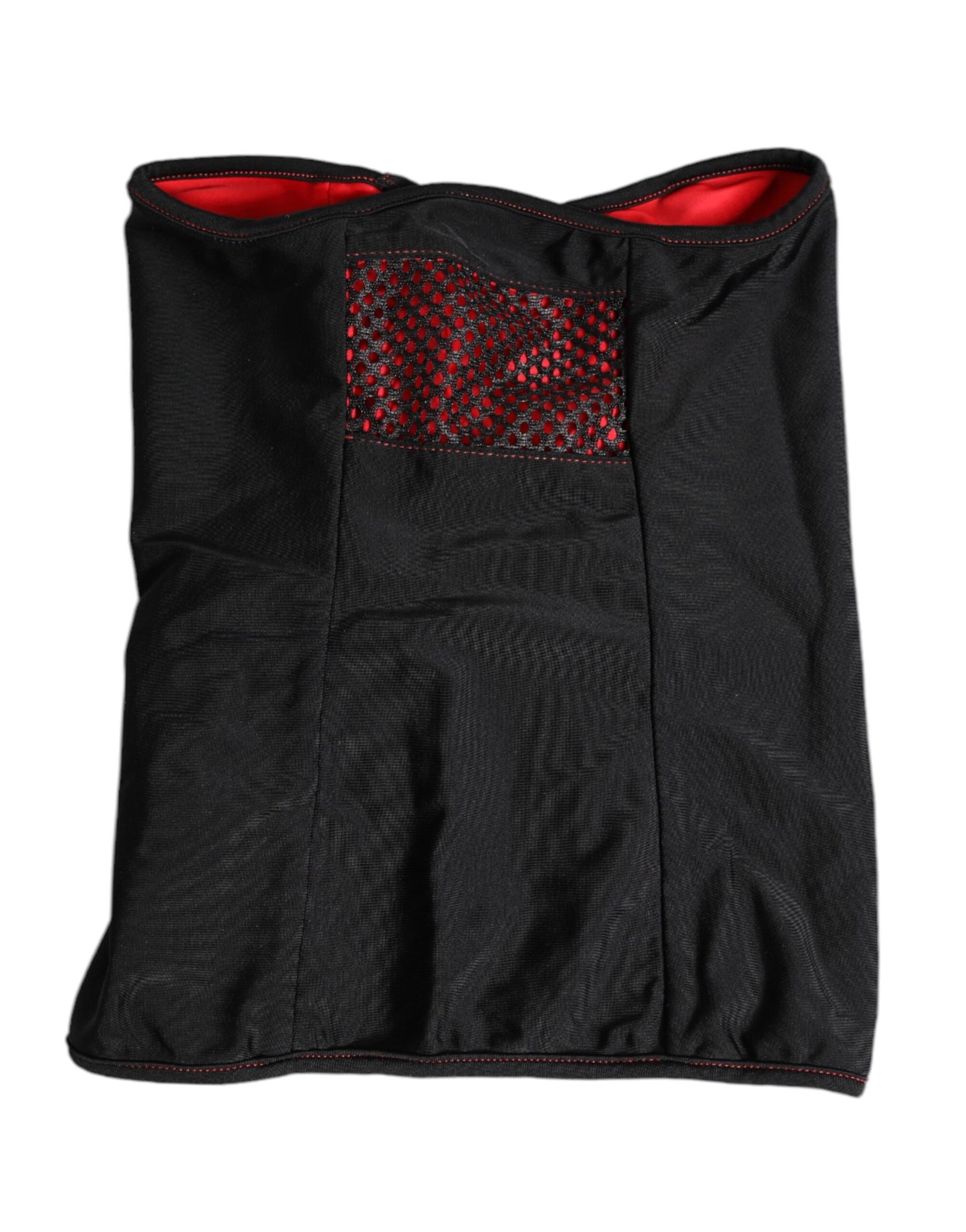 Dolce &amp; Gabbana – Balaclava-Schal aus schwarzem Nylon mit Halswärmer