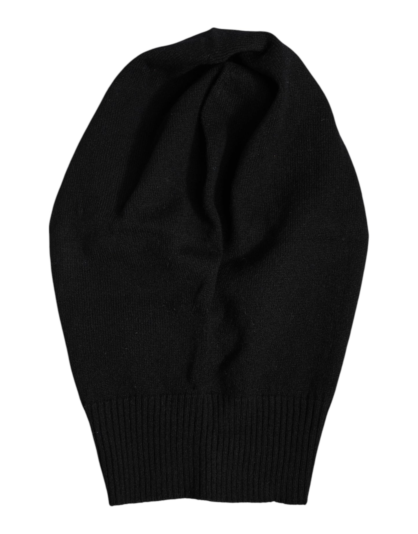Dolce &amp; Gabbana – Schwarze, gestrickte Skimaske aus Kaschmir – Balaclava-Mütze