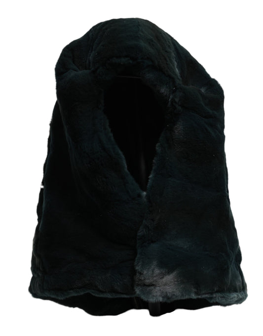 Dolce &amp; Gabbana Schwarze Wieselpelz-Mütze für Damen