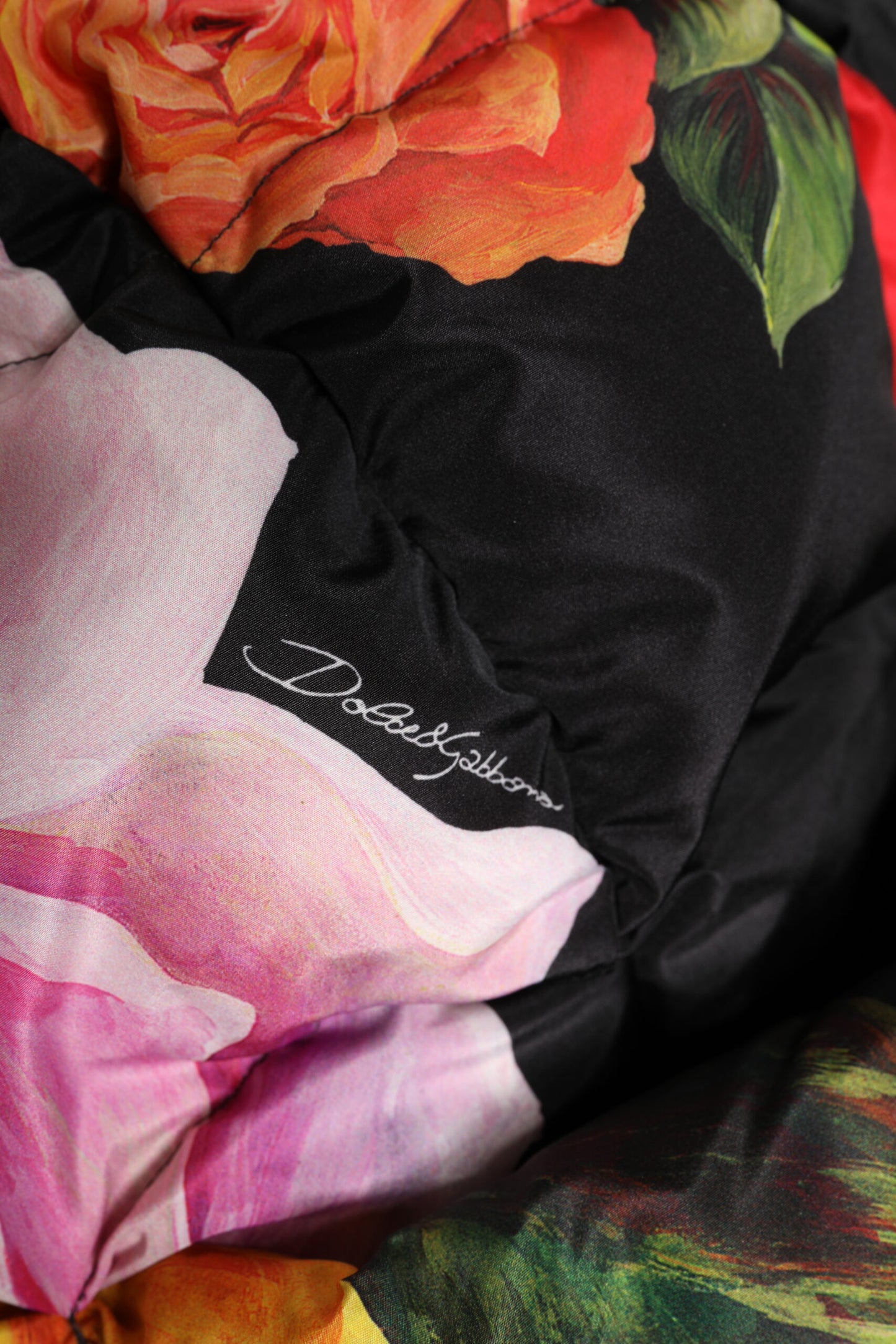 Dolce &amp; Gabbana – Schwarzer Wickelhut mit Blumenmuster