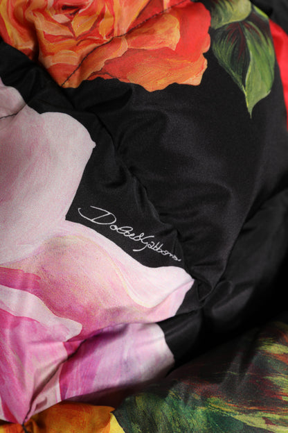 Dolce &amp; Gabbana – Schwarzer Wickelhut mit Blumenmuster