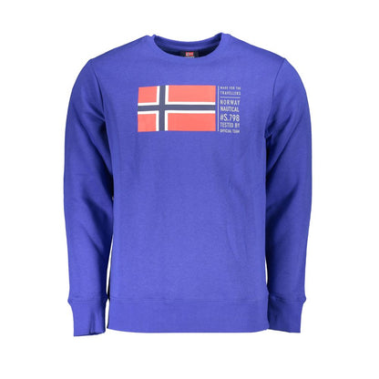 Norwegen 1963 Blauer Baumwollpullover für Herren