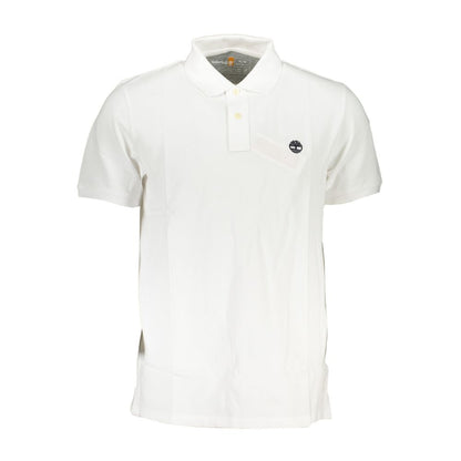Weißes Poloshirt aus Baumwolle von Timberland