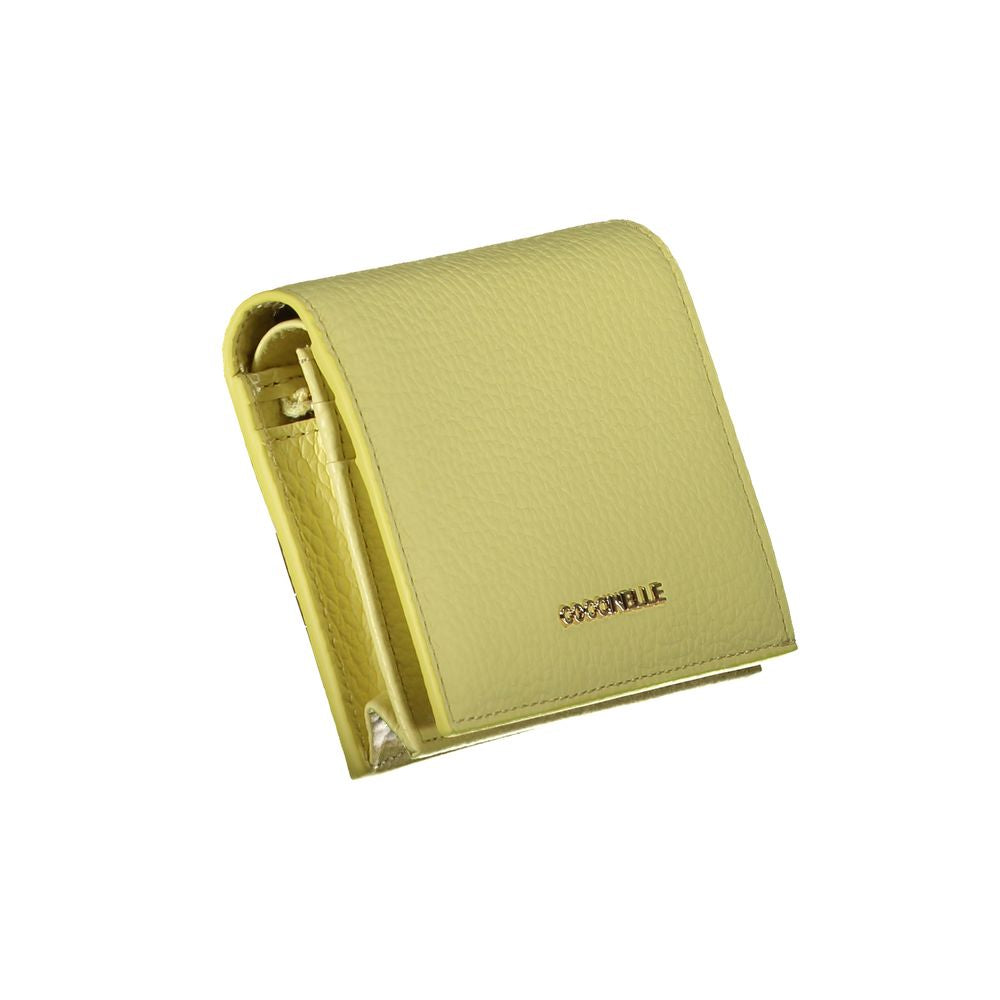 Coccinelle Gelbe Lederbrieftasche