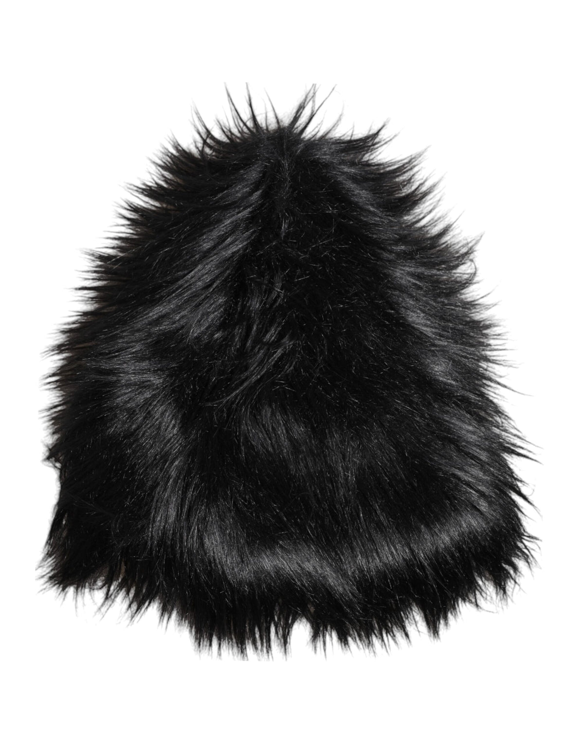 Dolce &amp; Gabbana – Fischerhut aus schwarzem Acrylfell für Damen