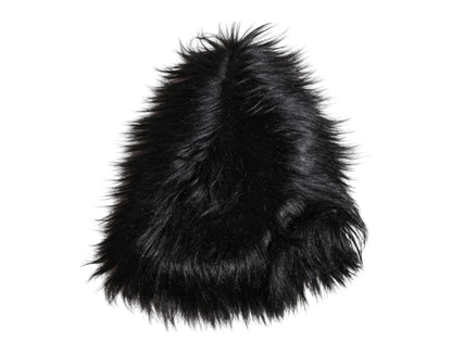 Dolce &amp; Gabbana – Fischerhut aus schwarzem Acrylfell für Damen