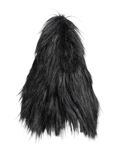 Dolce &amp; Gabbana – Fischerhut aus schwarzem Acrylfell für Damen