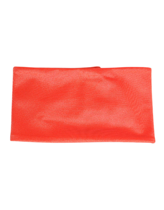 Dolce &amp; Gabbana Orange Nylon Stretch Damen Halswärmer Schal