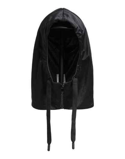 Dolce &amp; Gabbana – Schwarzer Polyester-Wickelhut für den ganzen Kopf