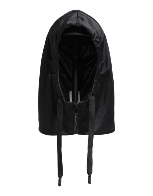 Dolce &amp; Gabbana – Schwarzer Polyester-Wickelhut für den ganzen Kopf