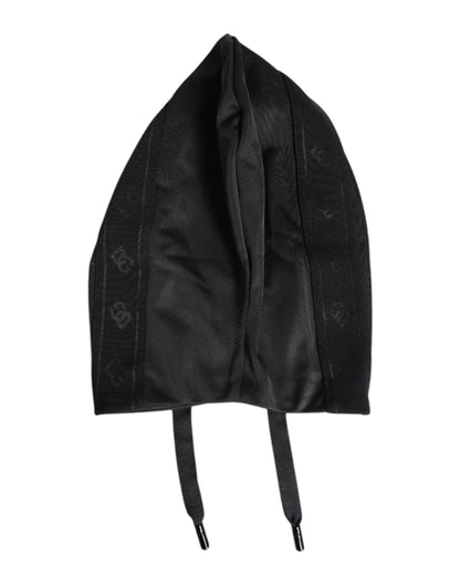 Dolce &amp; Gabbana – Schwarzer Polyester-Wickelhut für den ganzen Kopf