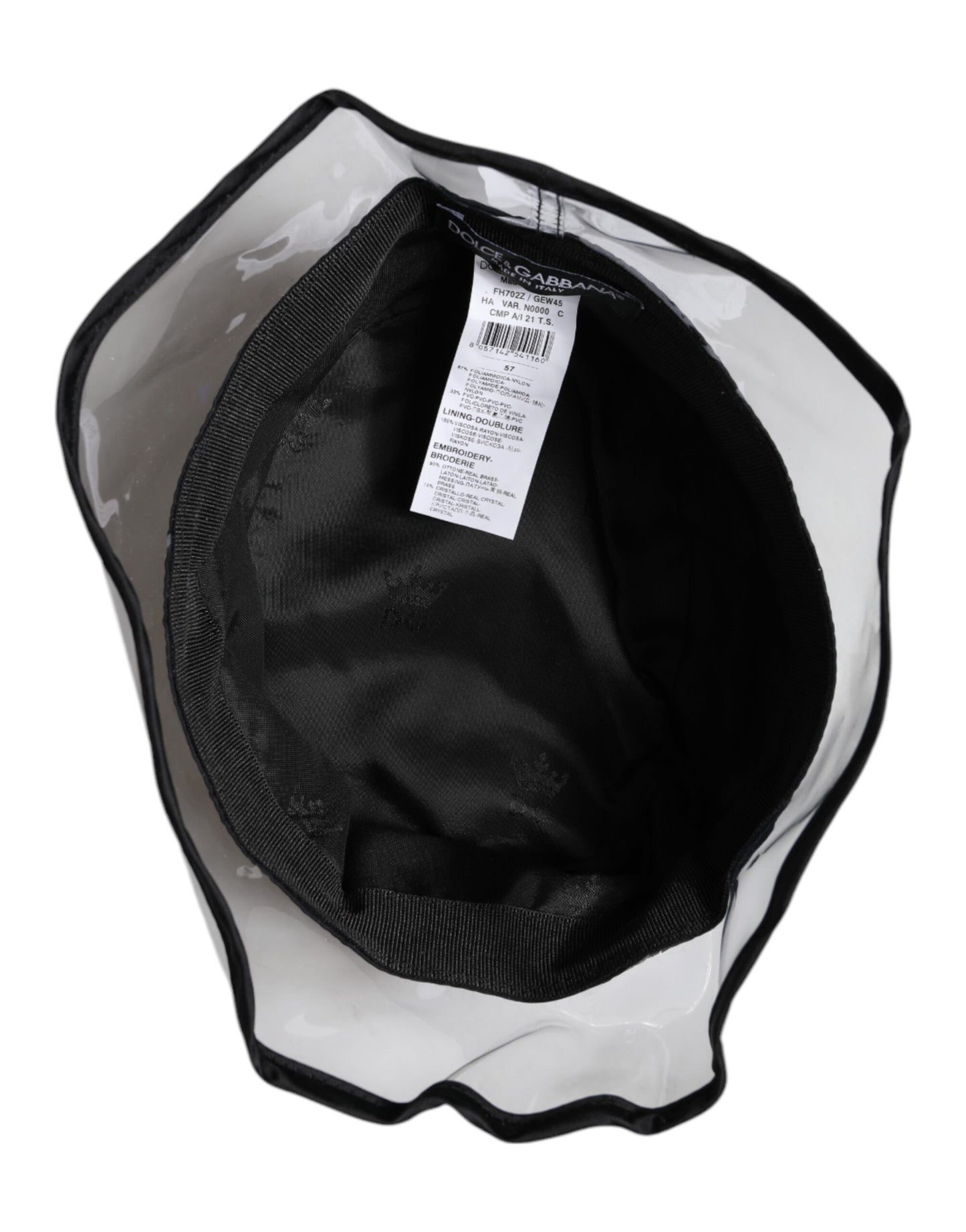 Dolce &amp; Gabbana – Fischerhut aus Nylon und PVC mit DG-Logo in Schwarz