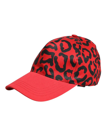 Dolce &amp; Gabbana – Rote Baseballkappe aus Baumwolle mit 6 Paneelen für Damen