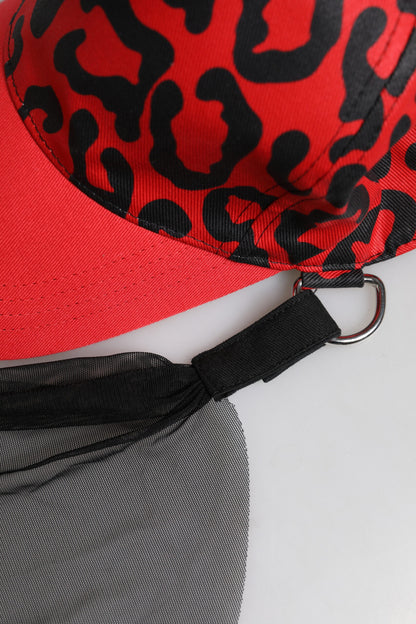 Dolce &amp; Gabbana – Rote Baseballkappe aus Baumwolle mit 6 Paneelen für Damen