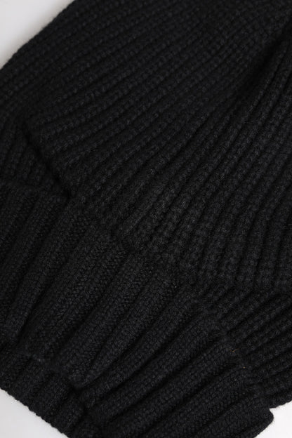 Dolce & Gabbana Black Cashmere Knitted Winter Beanie Hat