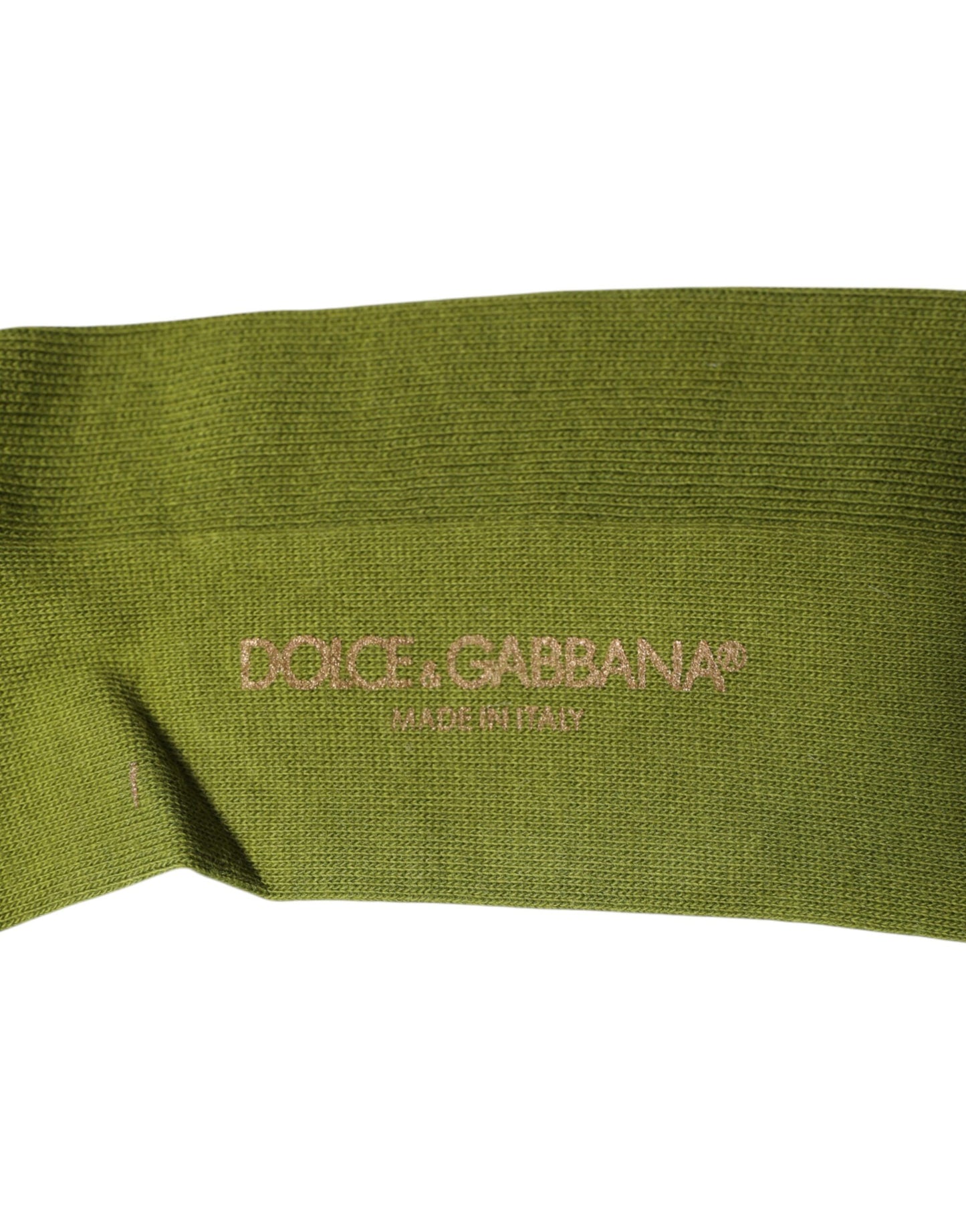 Dolce &amp; Gabbana – Wadensocken aus grüner Baumwolle mit Logo
