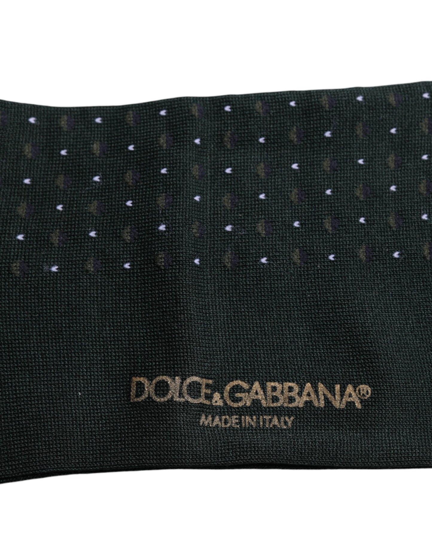 Dolce &amp; Gabbana – Wadenlange Socken aus Baumwolle mit schwarzen Punkten