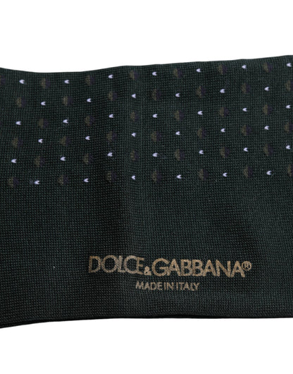 Dolce &amp; Gabbana – Wadenlange Socken aus Baumwolle mit schwarzen Punkten