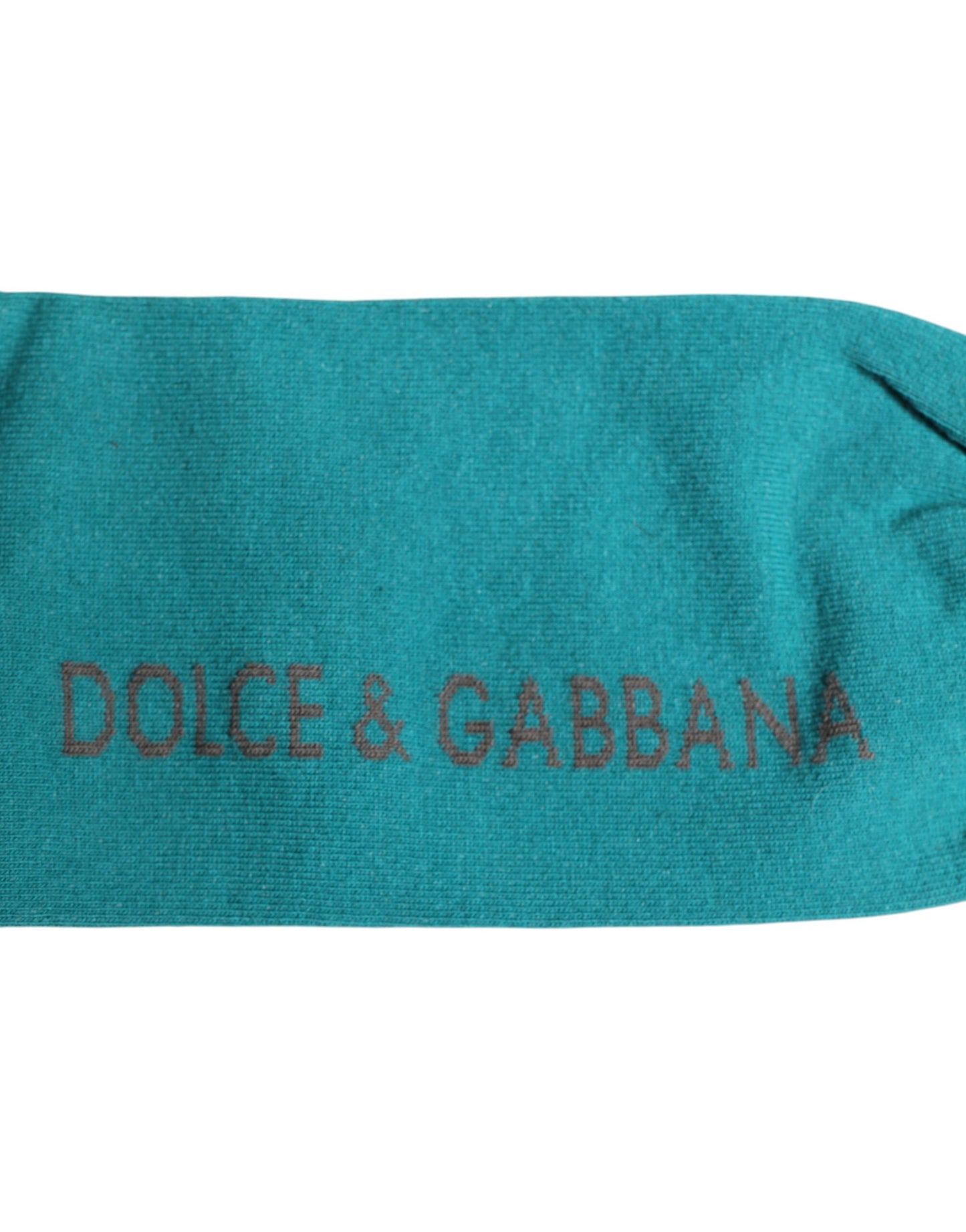 Dolce &amp; Gabbana – Wadenlange Stretch-Socken mit DG-Logo in Grün und Grau