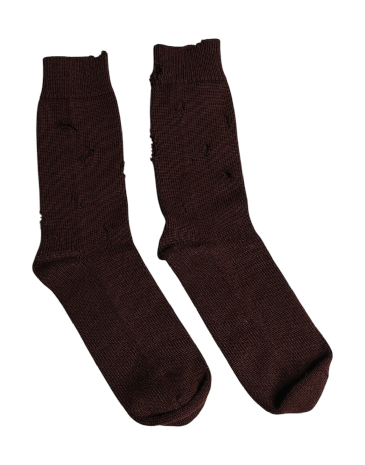 Dolce &amp; Gabbana – Wadenlange Socken aus massiver Stretch-Baumwolle in Braun