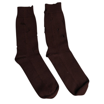 Dolce &amp; Gabbana – Wadenlange Socken aus massiver Stretch-Baumwolle in Braun