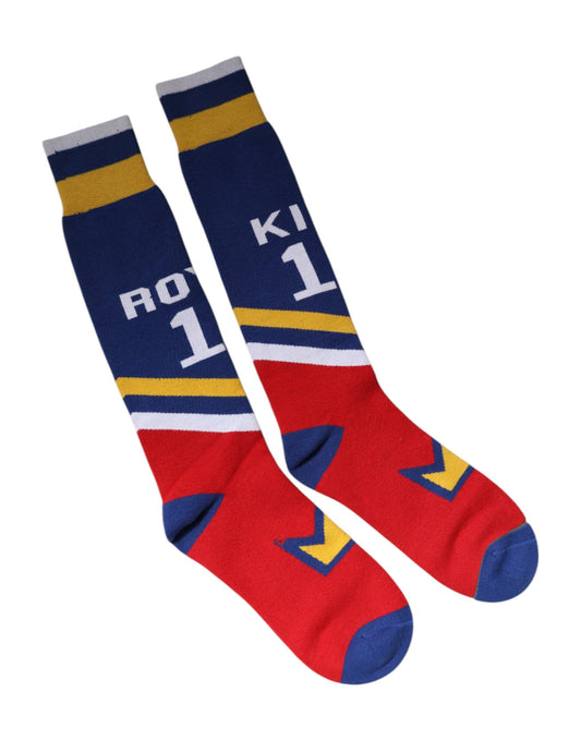 Dolce &amp; Gabbana – Mehrfarbige Wadenstrümpfe aus Baumwollstretch