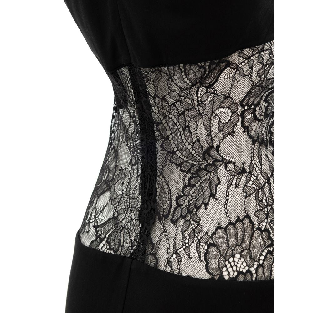 Retrofête Black Viscose Long Dress