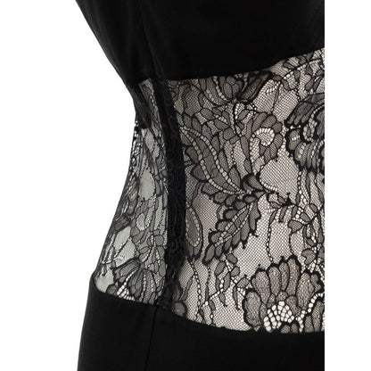 Retrofête Black Viscose Long Dress