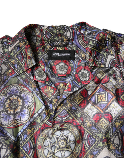 Dolce &amp; Gabbana – Mehrfarbige Trenchcoatjacke mit königlicher Bienenkrone