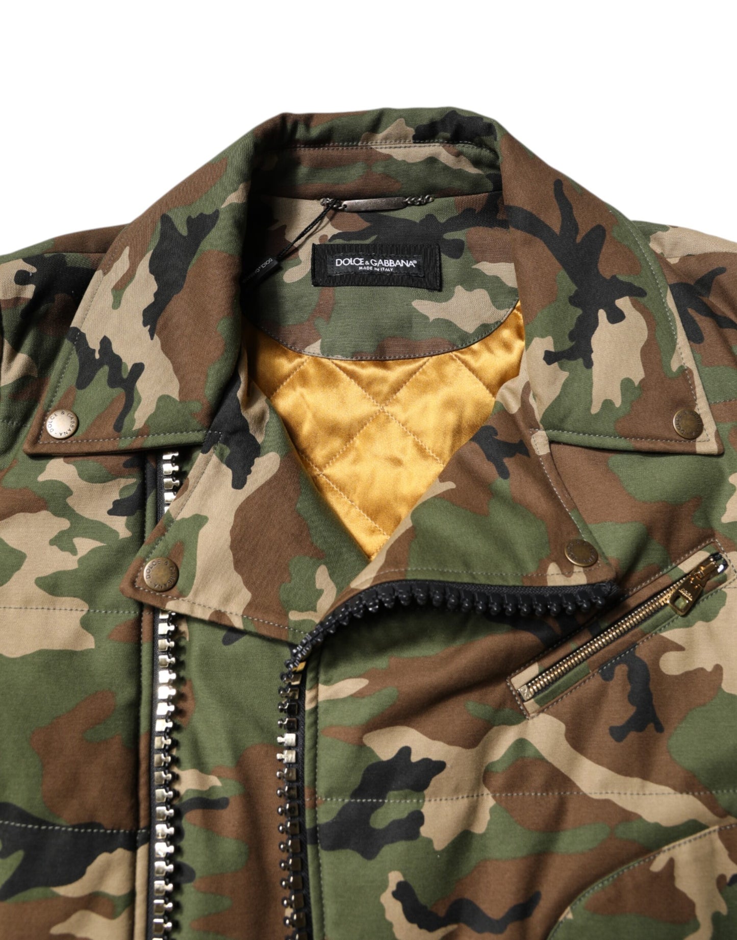 Dolce &amp; Gabbana – Bikerjacke aus Nylon in mehrfarbiger Camouflage-Optik