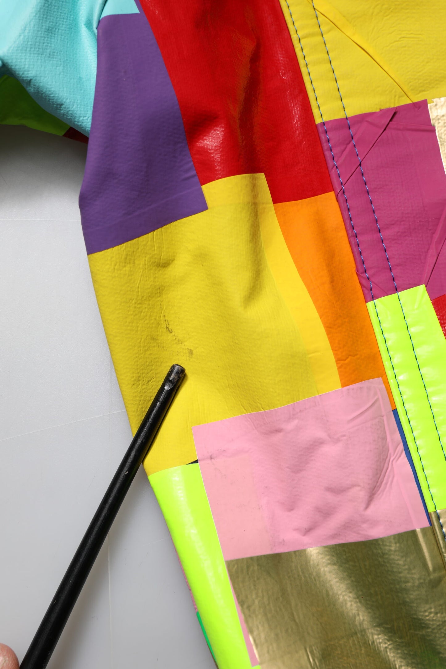 Dolce &amp; Gabbana – Mehrfarbige Bikerjacke aus Baumwolle mit durchgehendem Reißverschluss für Herren