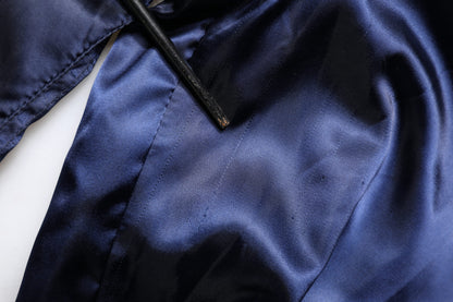 Dolce &amp; Gabbana – Blaue Nylon-Bomberjacke „DG Crown“ mit durchgehendem Reißverschluss
