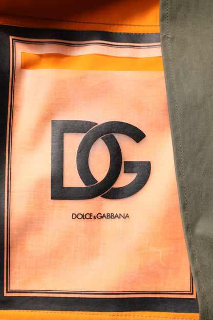 Dolce &amp; Gabbana – Mehrfarbige Camouflage-Kapuzenjacke mit Knöpfen