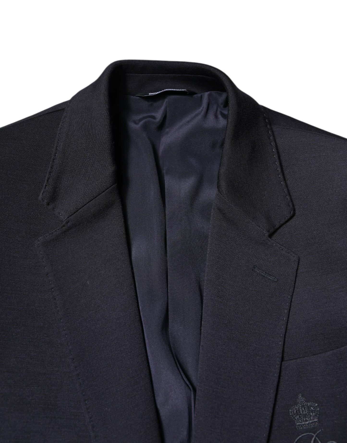 Dolce & Gabbana Black Wool Single Breasted Coat Suit Blazer